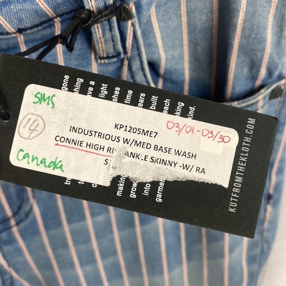 Kut from the Kloth Connie High Rise Slim Fit Ankle Skinny Denim - Size 2 - Picture 7 of 15